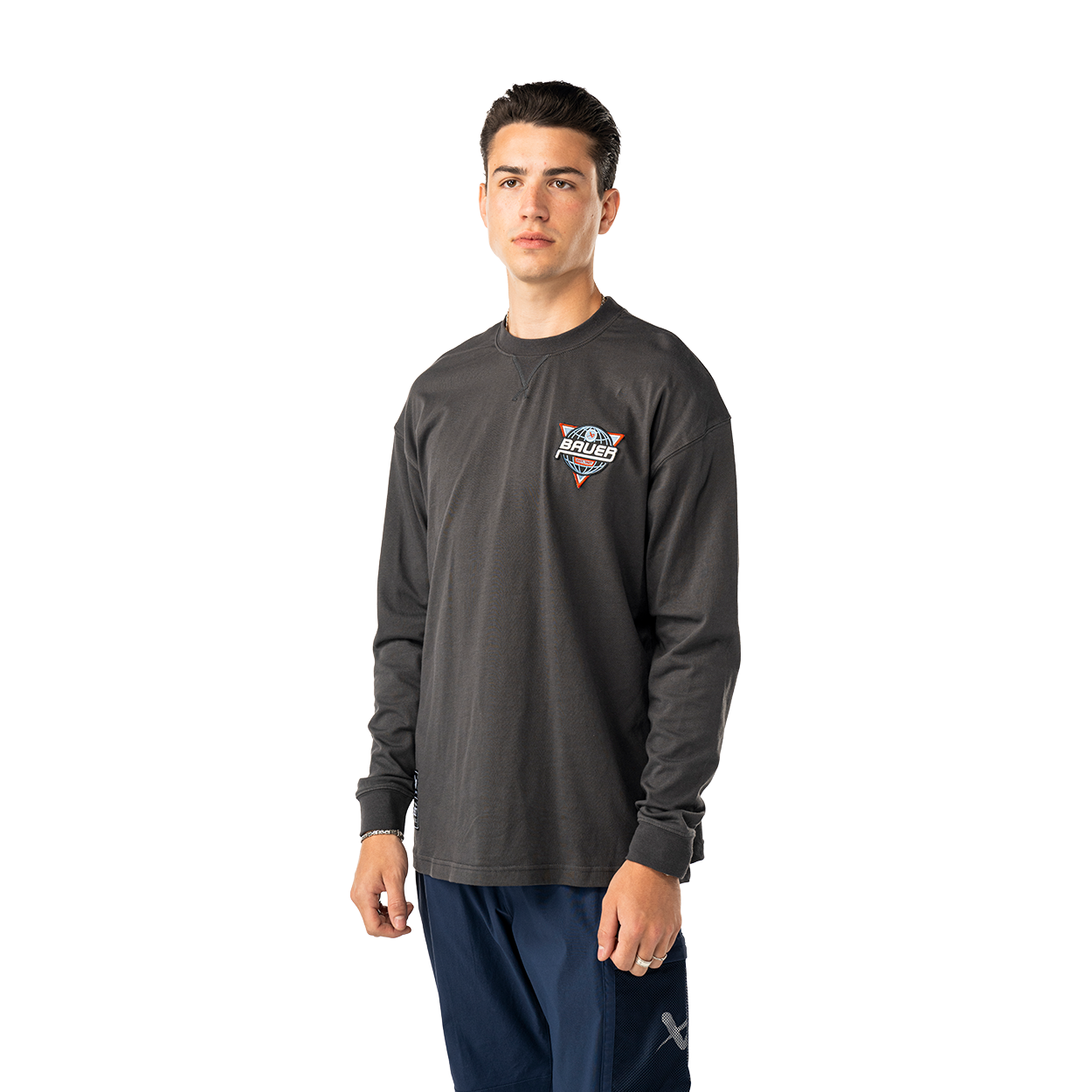 bauer-long-sleeve-retro-tee-herren-langarmshirt-eishockey image 3