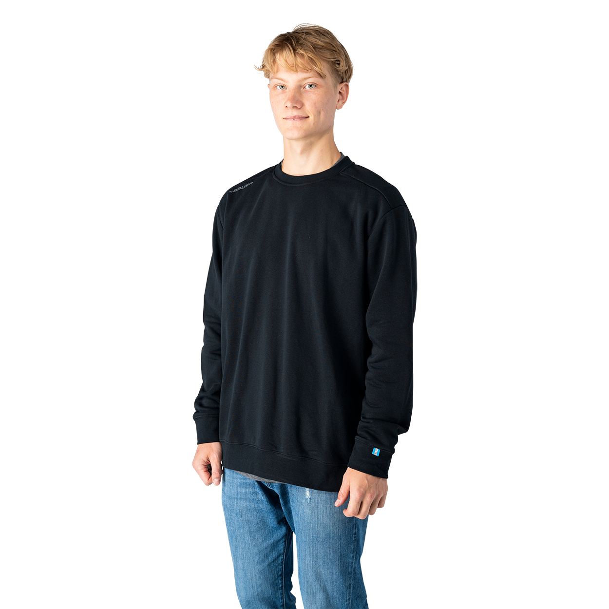 bauer-longsleeve-crew-neck-senior-schwarz image 1