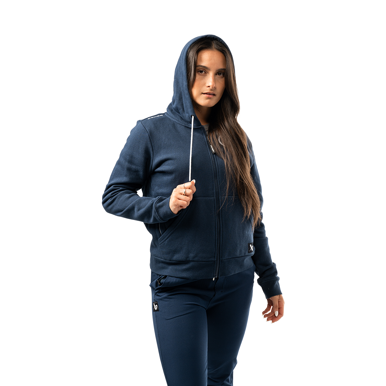 bauer-team-damen-kapuzen-hoodie-full-zip-schwarz image 8