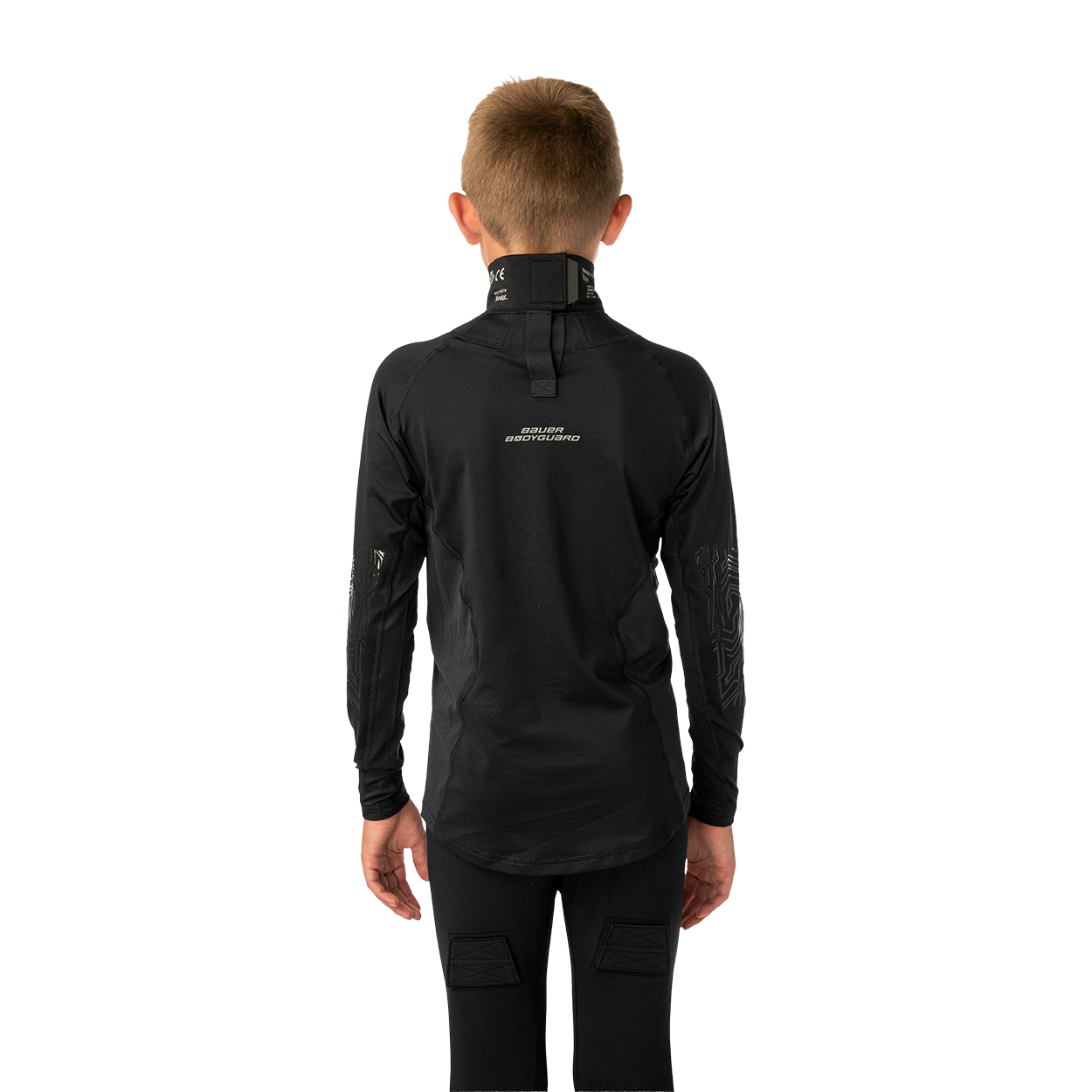 bauer-bodyguard-protective-baselayer-youth-unterziehshirt-mit-kevlar-halsschutz image 2