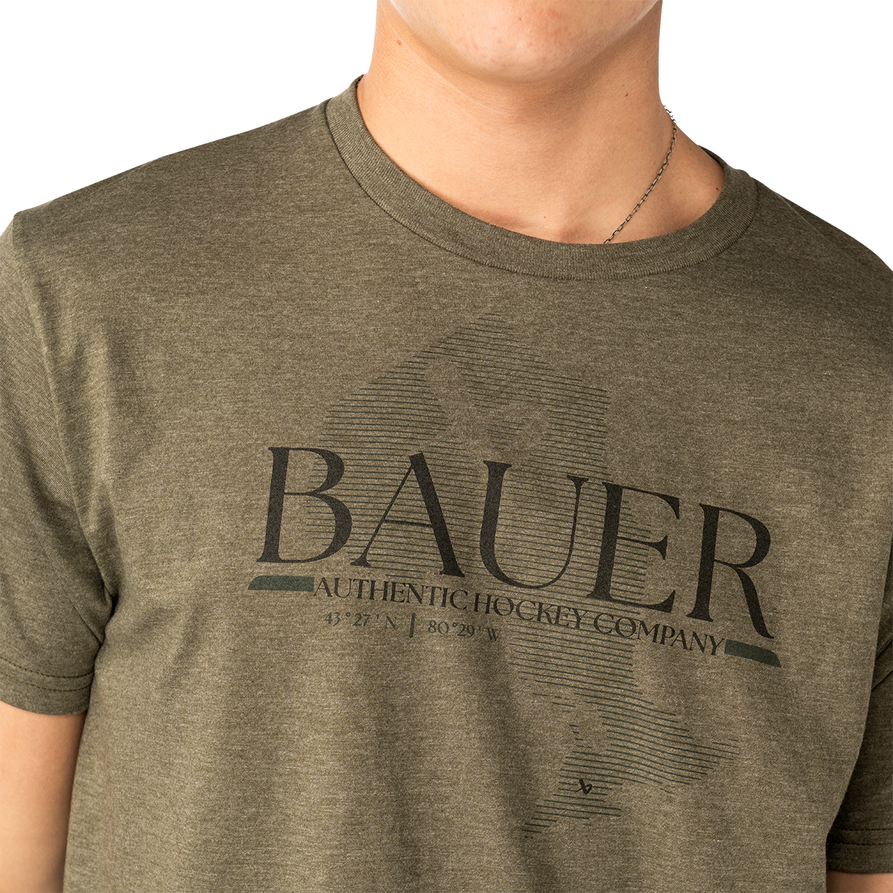 bauer-olive-graphic-t-shirt-herren image 2