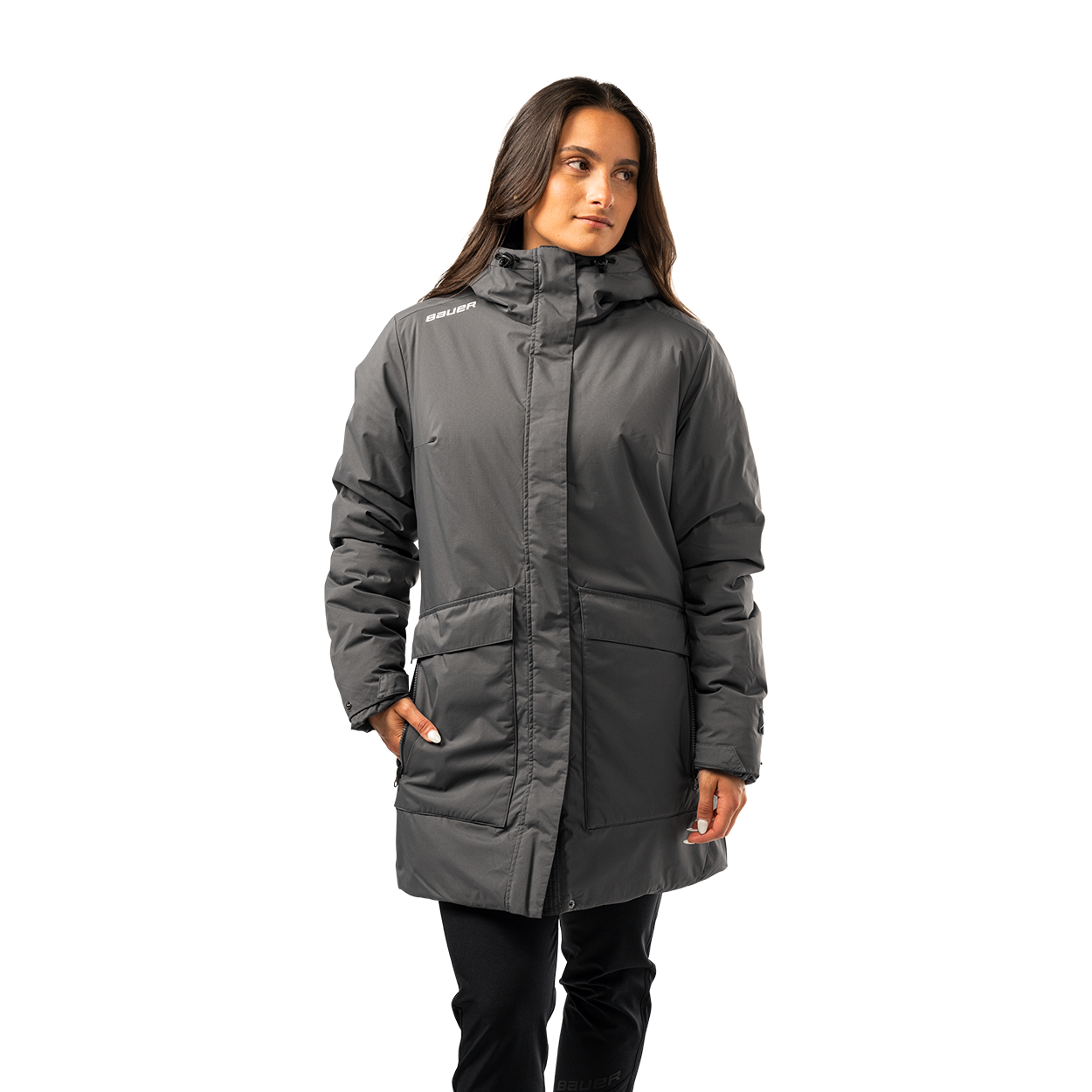 bauer-s25-women-s-team-travel-coat-damen-team-mantel image 1