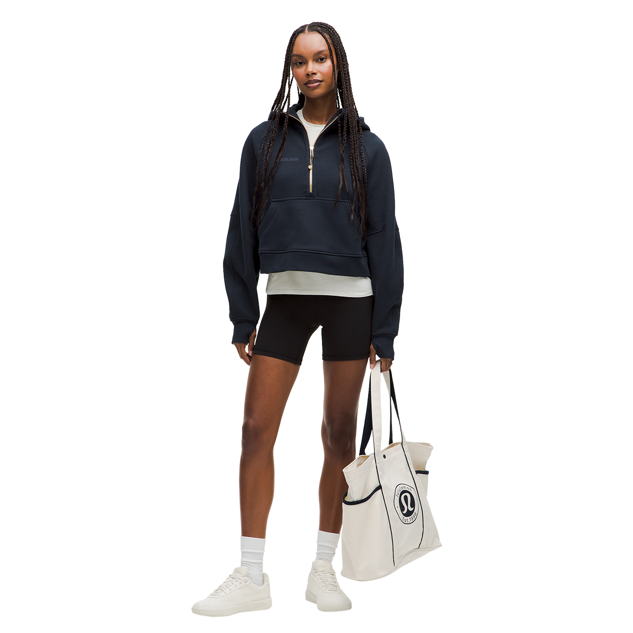 bauer-x-lululemon-scuba-oversized-half-zip-damen-hoodie-3 image 2