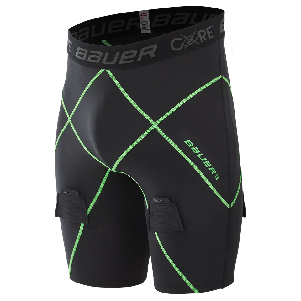 bauer-core-1-0-jock-short-kompressions-shorts-mit-integriertem-suspensorium image 1