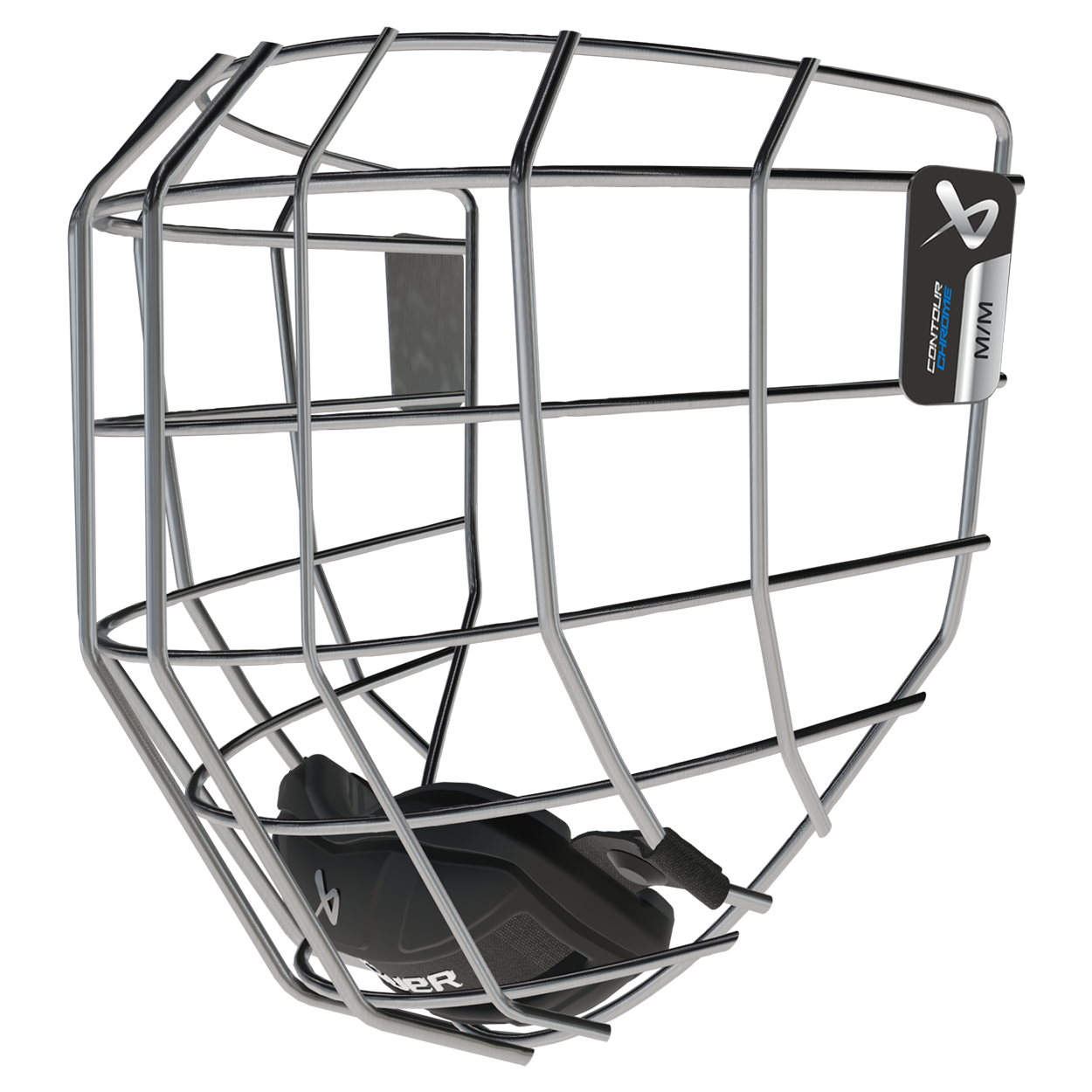 bauer-contour-chrome-facemask-eishockey-helmgitter-edelstahl image 2