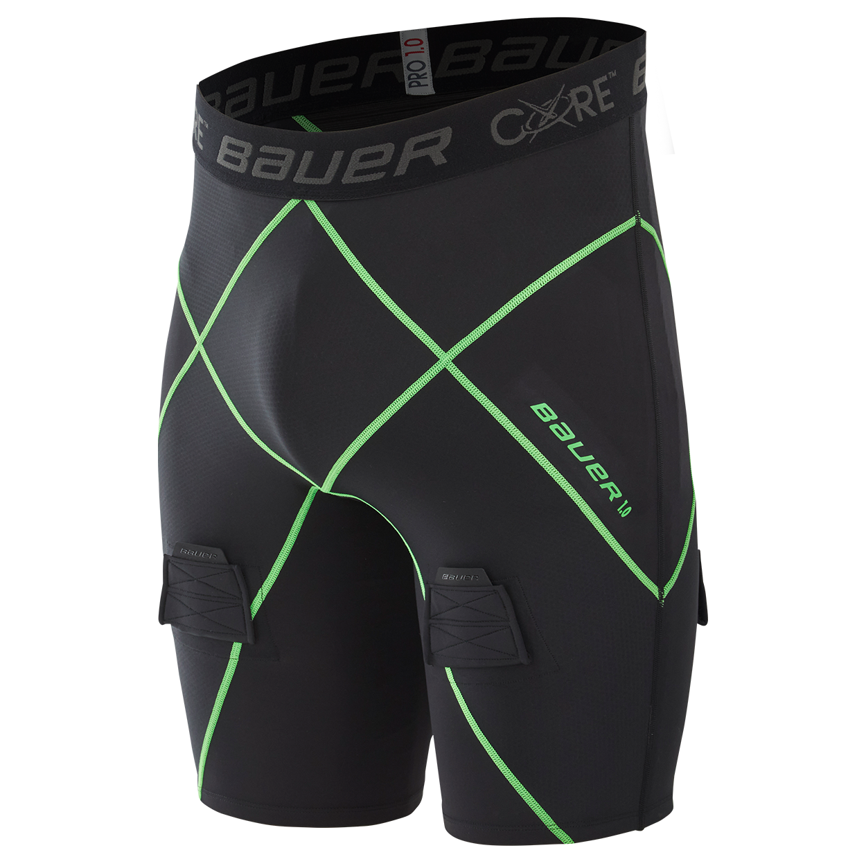 bauer-core-1-0-jock-short-kompressions-shorts-mit-integriertem-suspensorium image 1