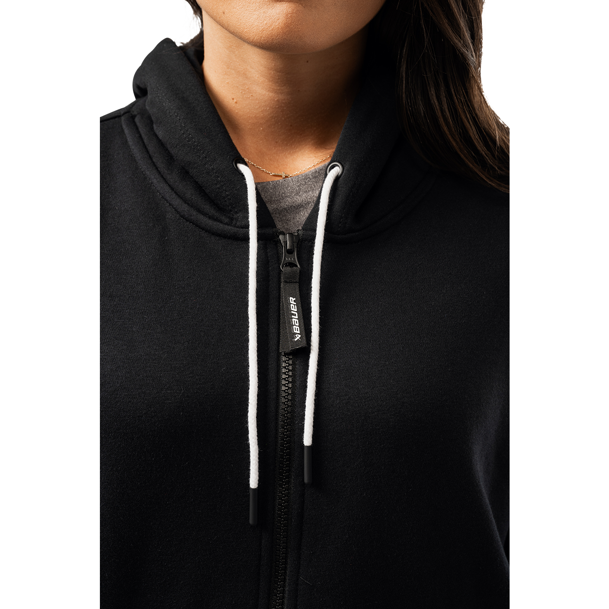 bauer-team-damen-kapuzen-hoodie-full-zip-schwarz image 5