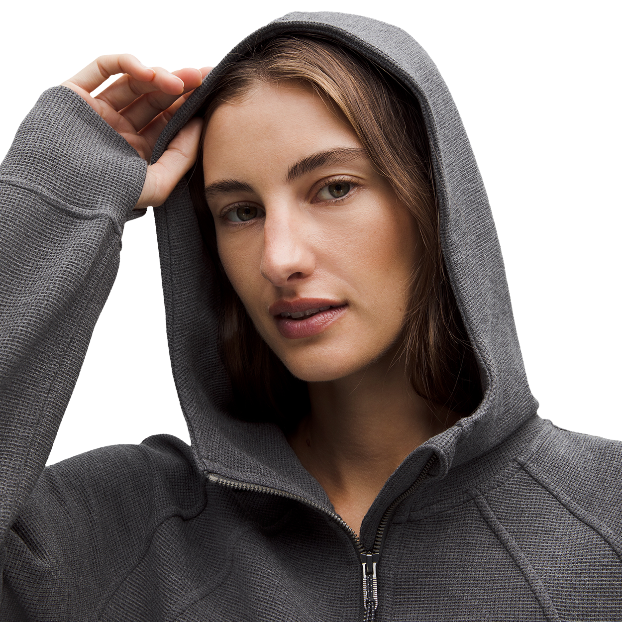bauer-x-lululemon-scuba-oversized-full-zip-hoodie-waffle-damen image 7