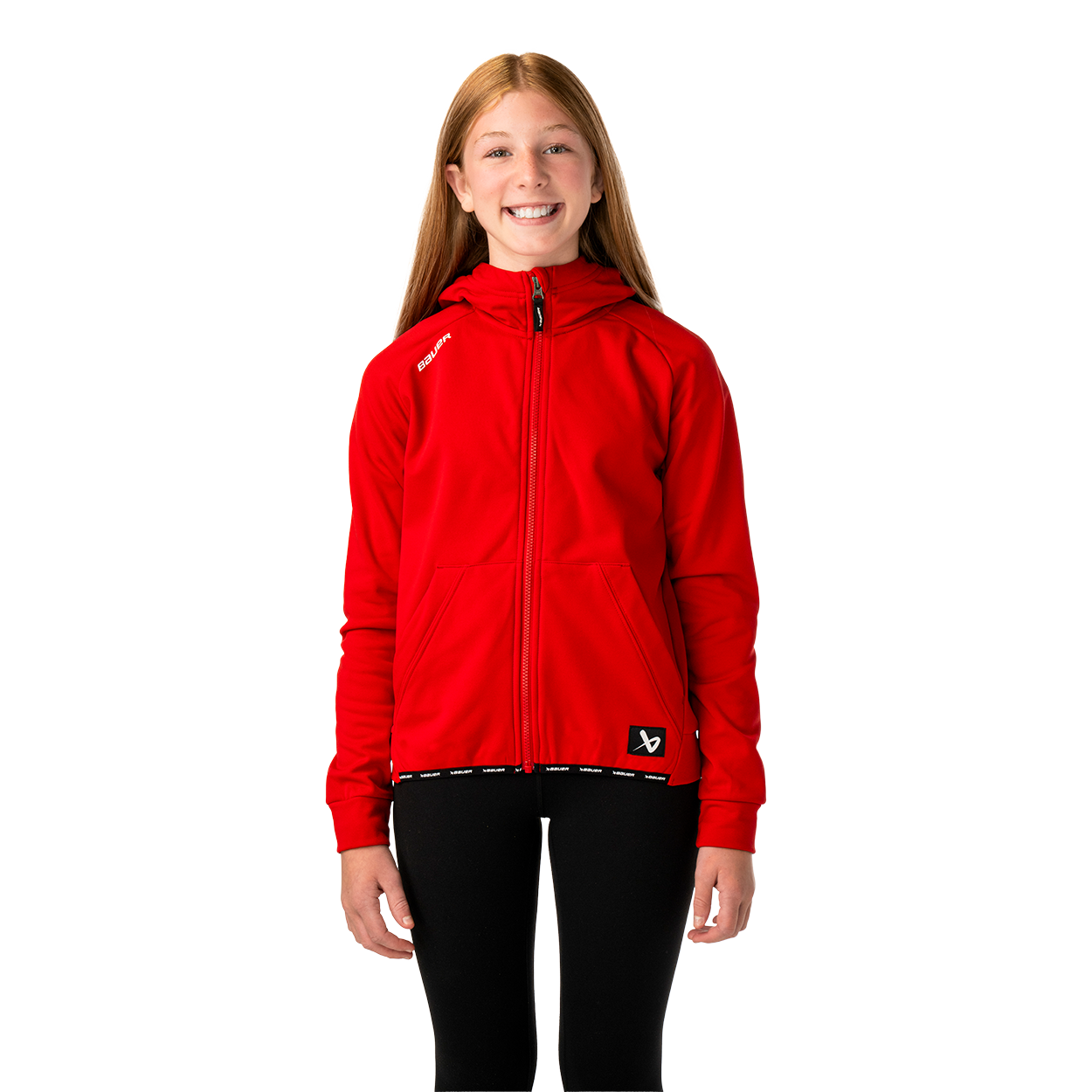 bauer-team-fleece-zip-hoodie-youth-kapuzenjacke-f-r-kinder image 5