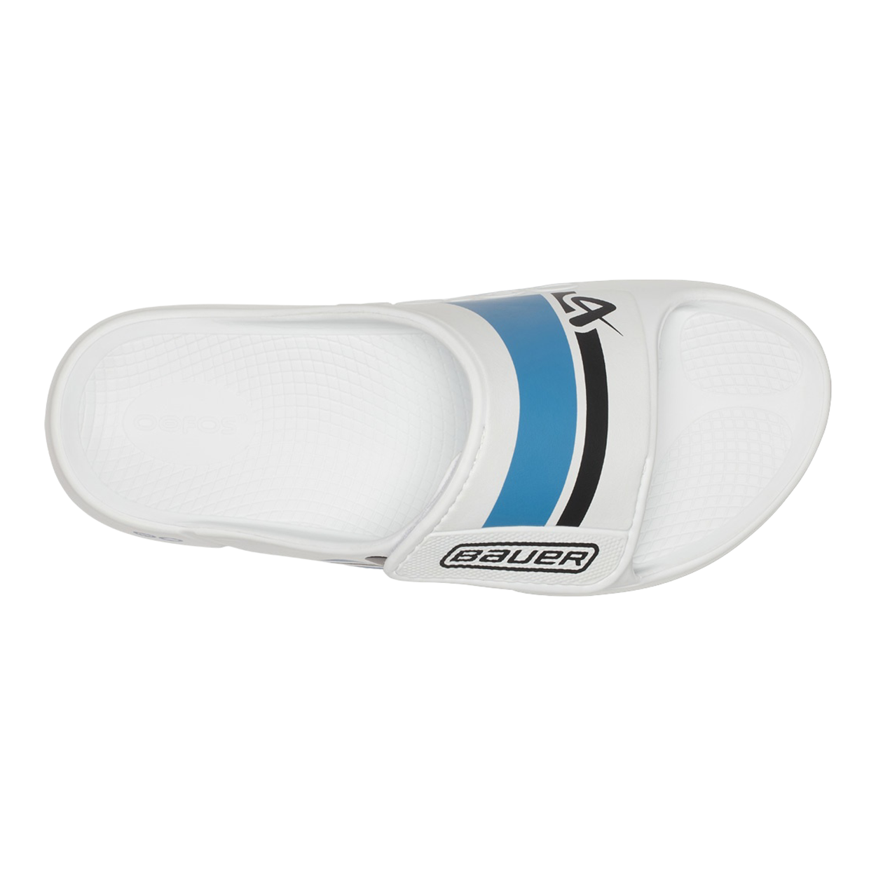 bauer-oofos-sport-flex-slide-senior-white-blue-erholungs-sandale-s25 image 7