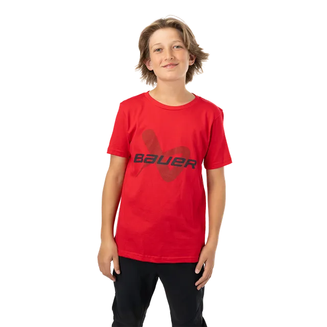 bauer-core-lockup-tee-youth-kurzarm-t-shirt-kinder image 1