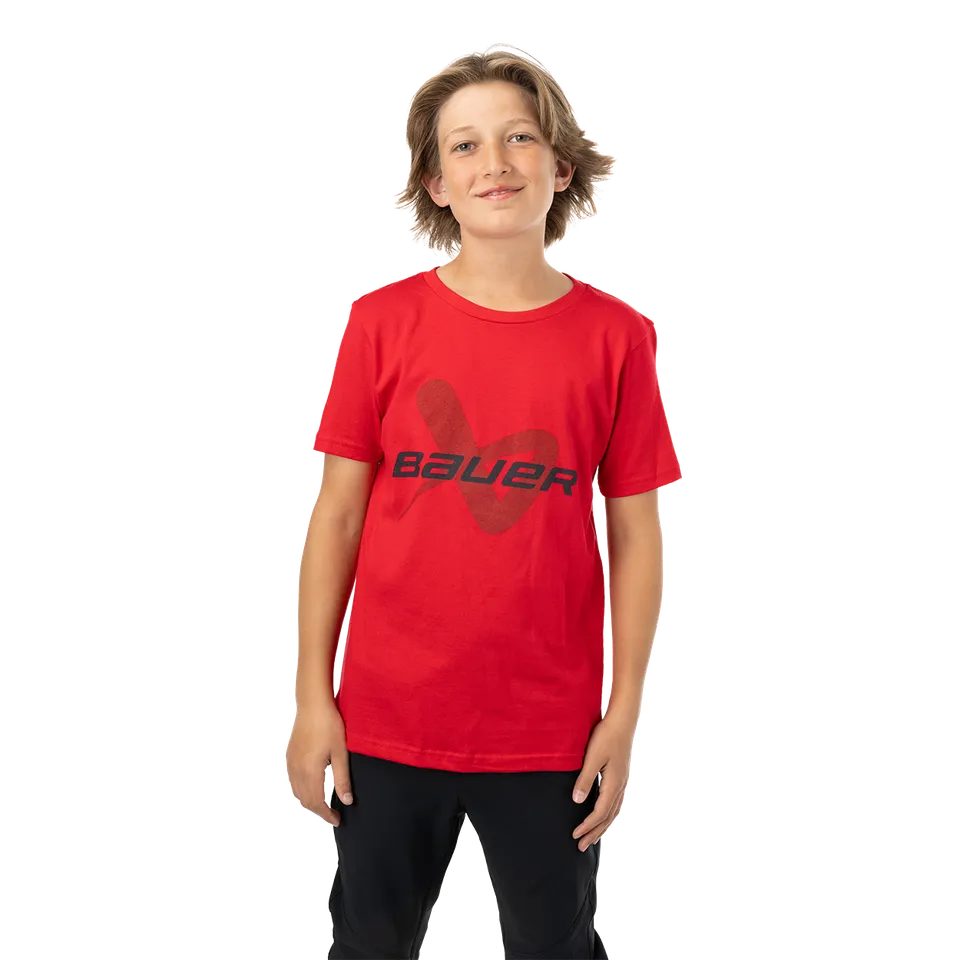 bauer-core-lockup-tee-youth-kurzarm-t-shirt-kinder image 1
