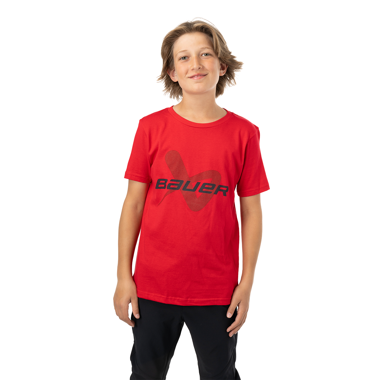 bauer-core-lockup-tee-youth-kurzarm-t-shirt-kinder image 1