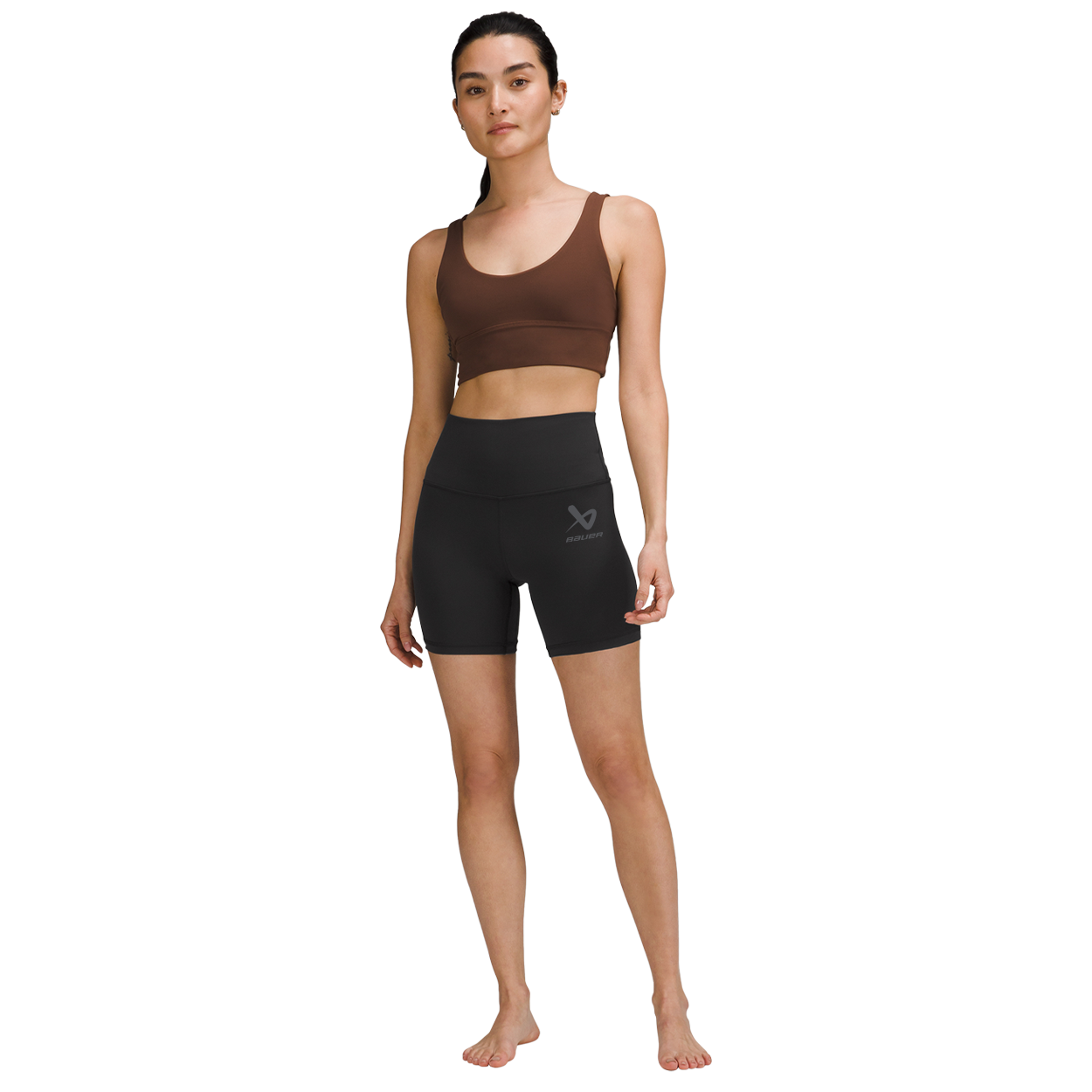 bauer-x-lululemon-align-damen-trainingsshorts-6-high-rise-schwarz image 6