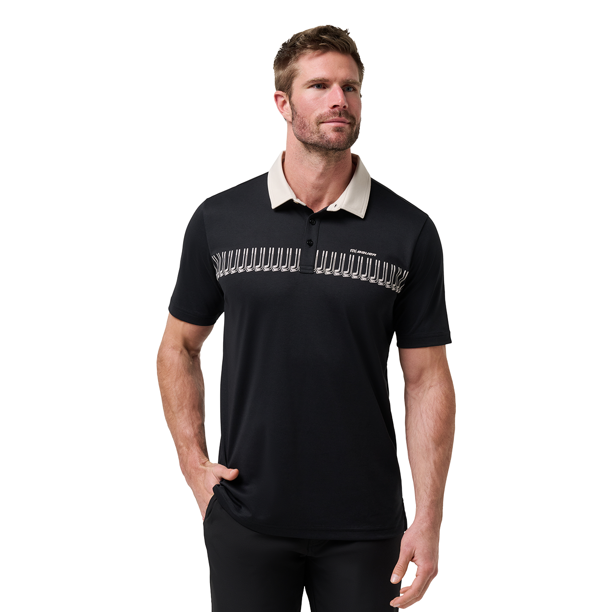 bauer-x-travismathew-stick-side-polo-herren-golf-hockey image 1