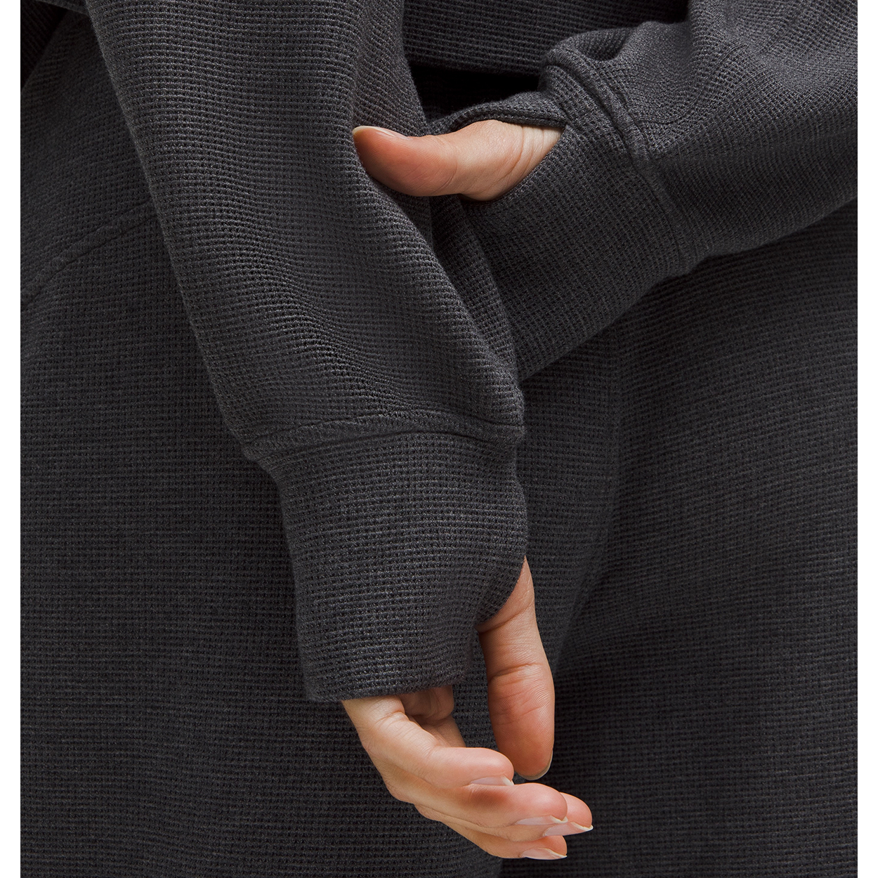 bauer-x-lululemon-scuba-oversized-full-zip-hoodie-waffle-damen image 6