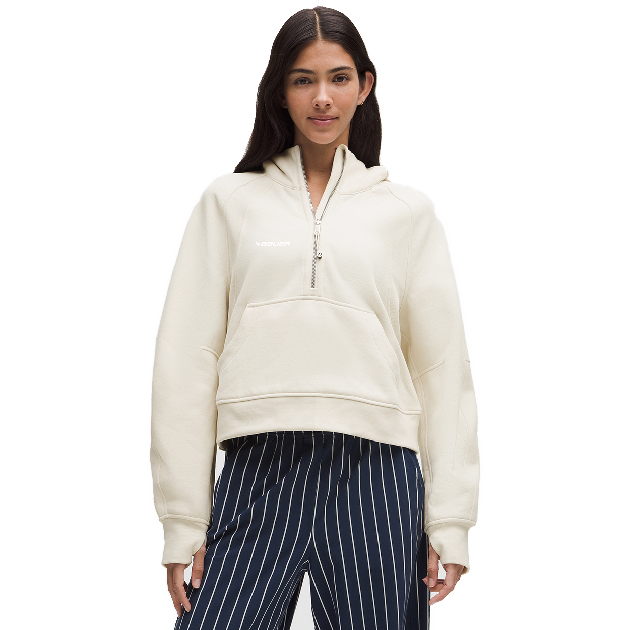 bauer-x-lululemon-scuba-oversized-half-zip-hoodie-damen-3 image 1