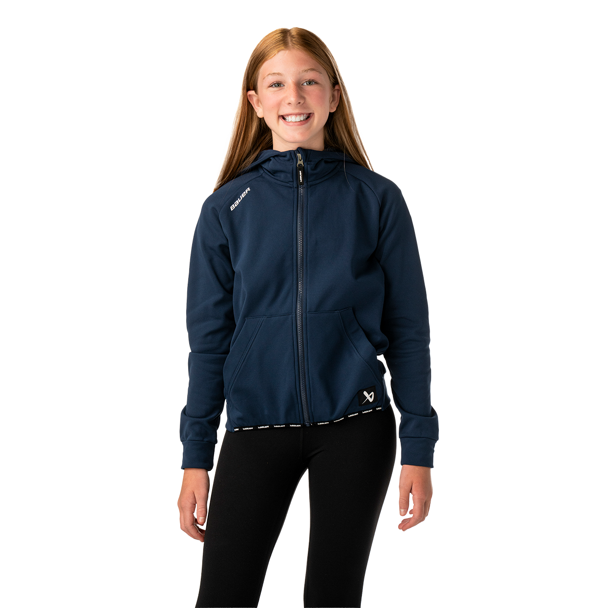 bauer-team-fleece-zip-hoodie-youth-kapuzenjacke-f-r-kinder image 3