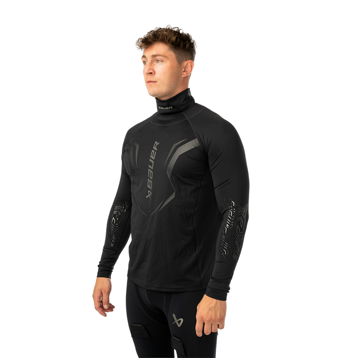 bauer-bodyguard-protective-baselayer-senior-unterziehshirt-mit-kevlar-halsschutz image 4