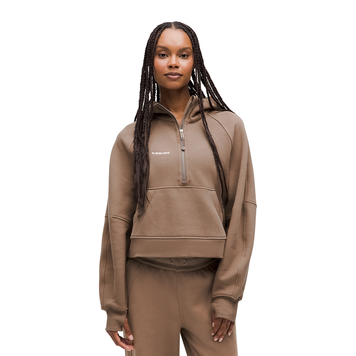 bauer-x-lululemon-scuba-oversized-half-zip-hoodie-damen-2 image 1