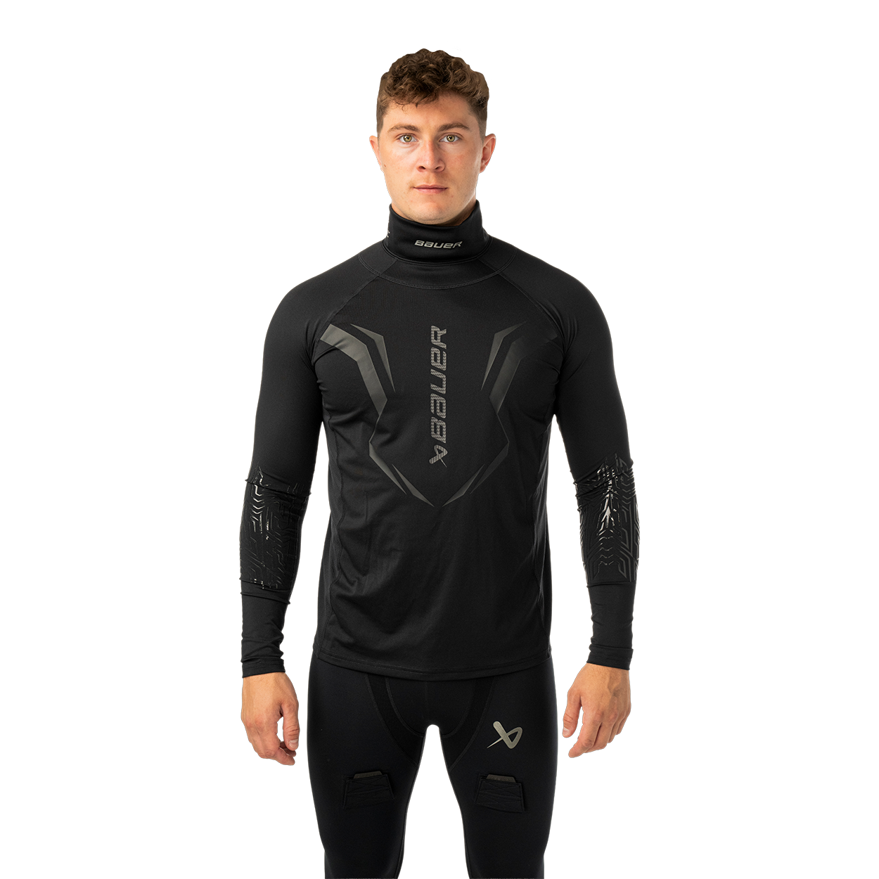 bauer-bodyguard-protective-baselayer-senior-unterziehshirt-mit-kevlar-halsschutz image 1