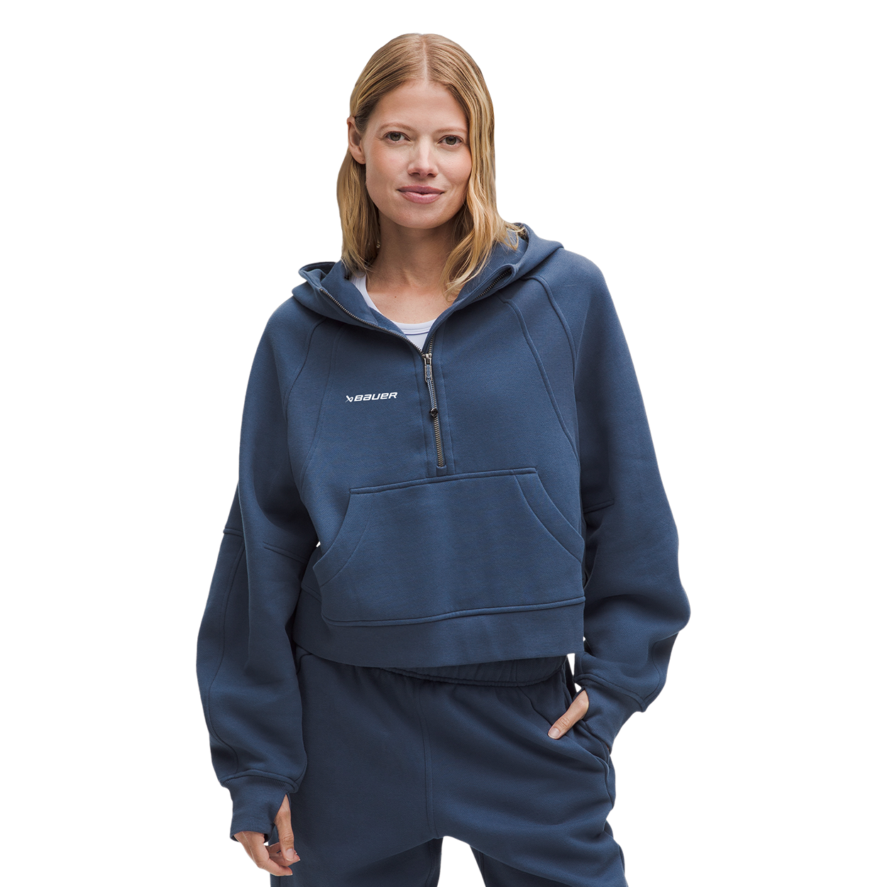 bauer-x-lululemon-scuba-oversized-half-zip-hoodie-damen image 7