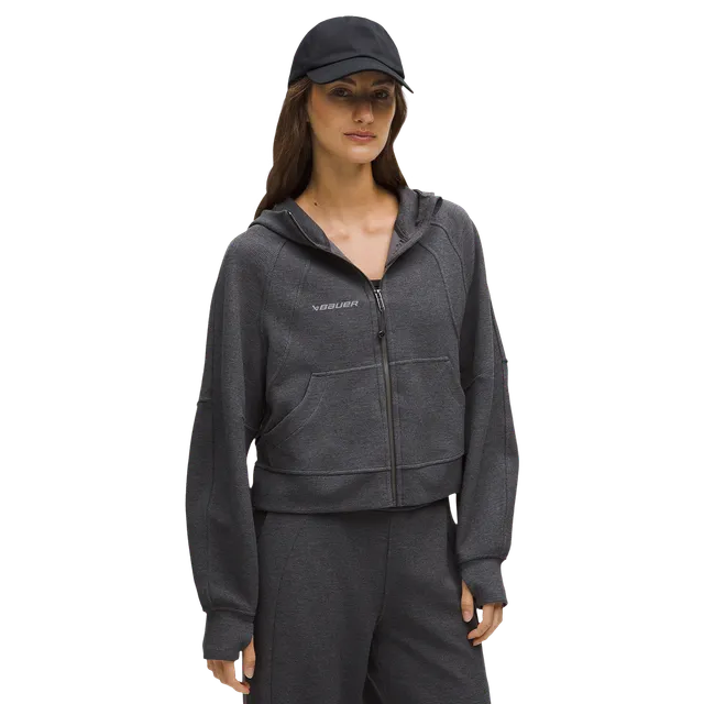 bauer-x-lululemon-scuba-oversized-full-zip-hoodie-waffle-damen image 1