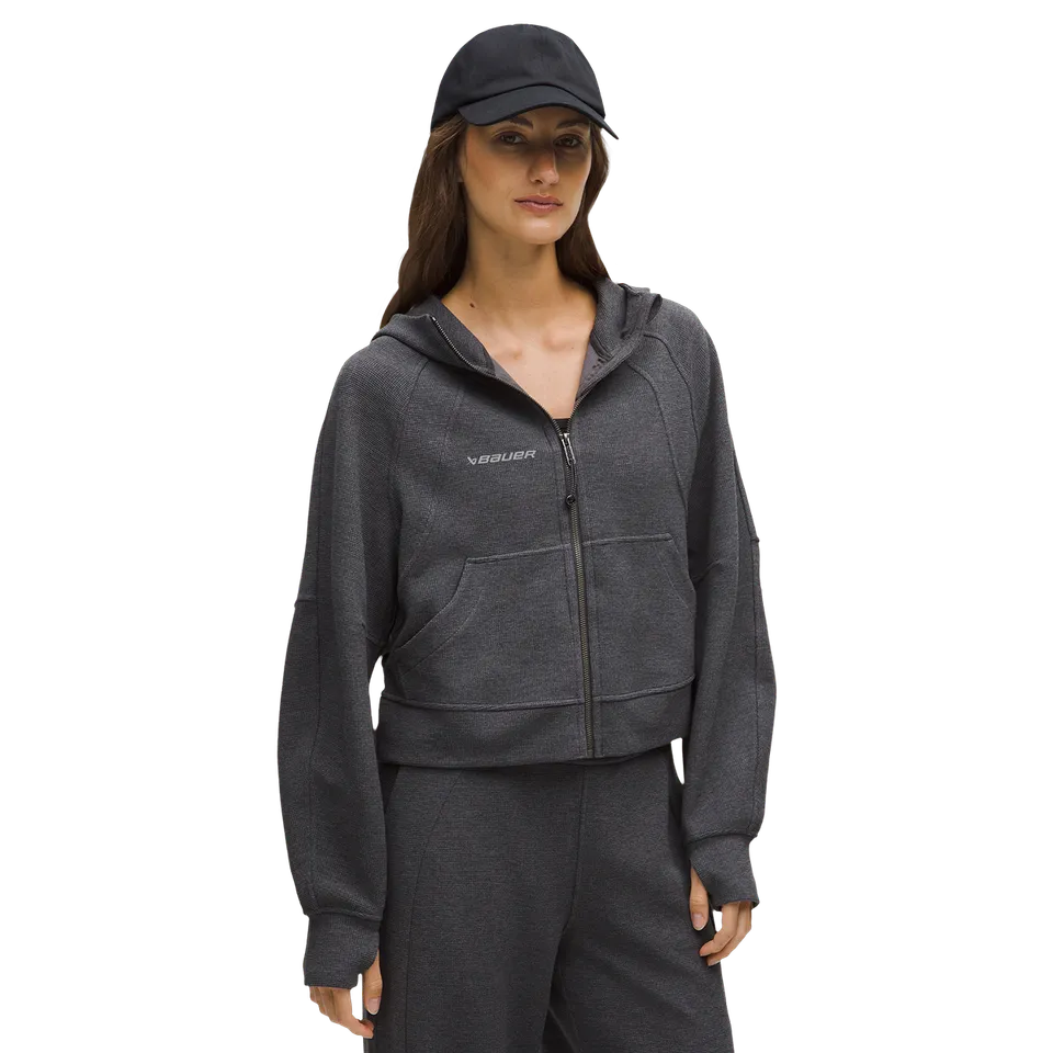 bauer-x-lululemon-scuba-oversized-full-zip-hoodie-waffle-damen image 1