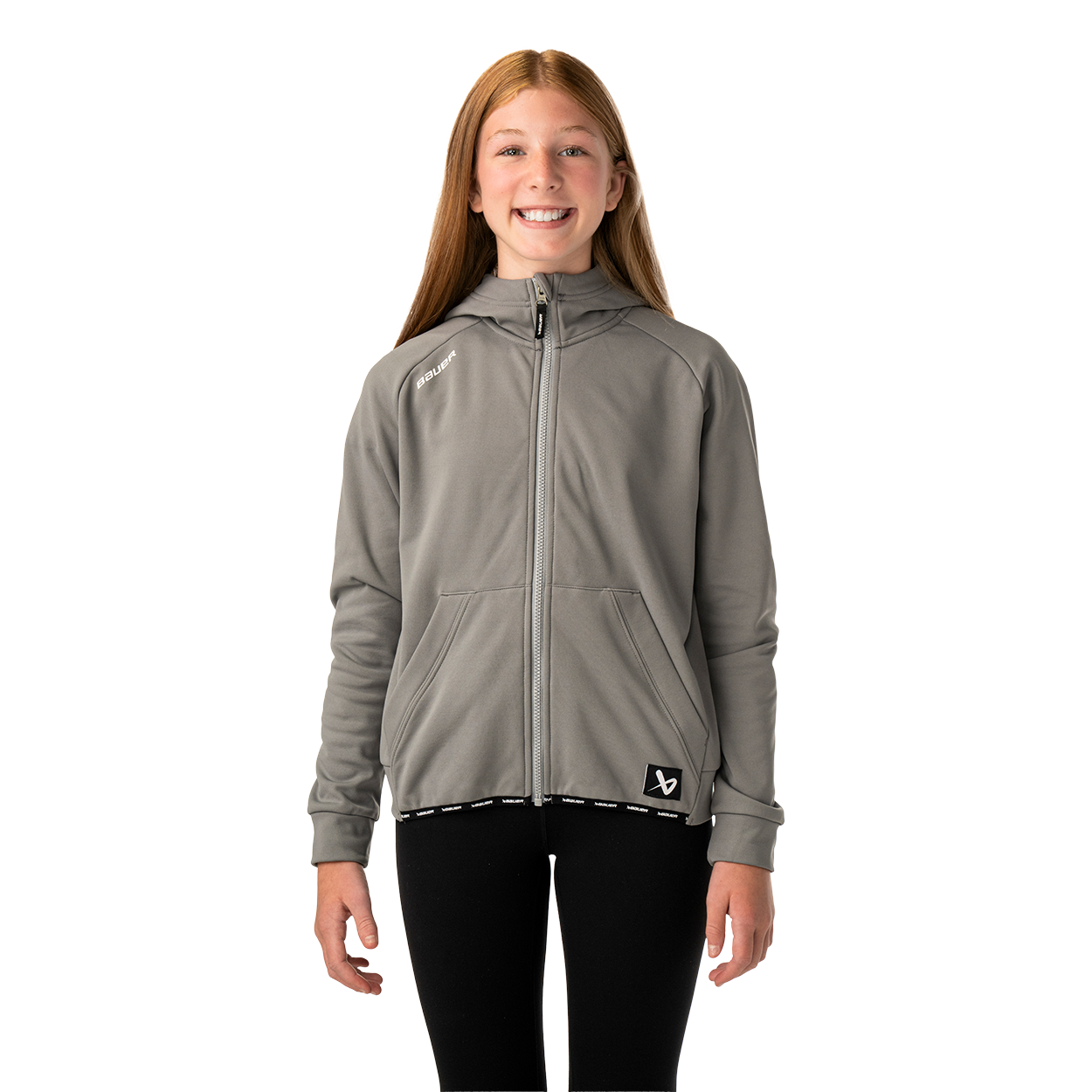 bauer-team-fleece-zip-hoodie-youth-kapuzenjacke-f-r-kinder image 7