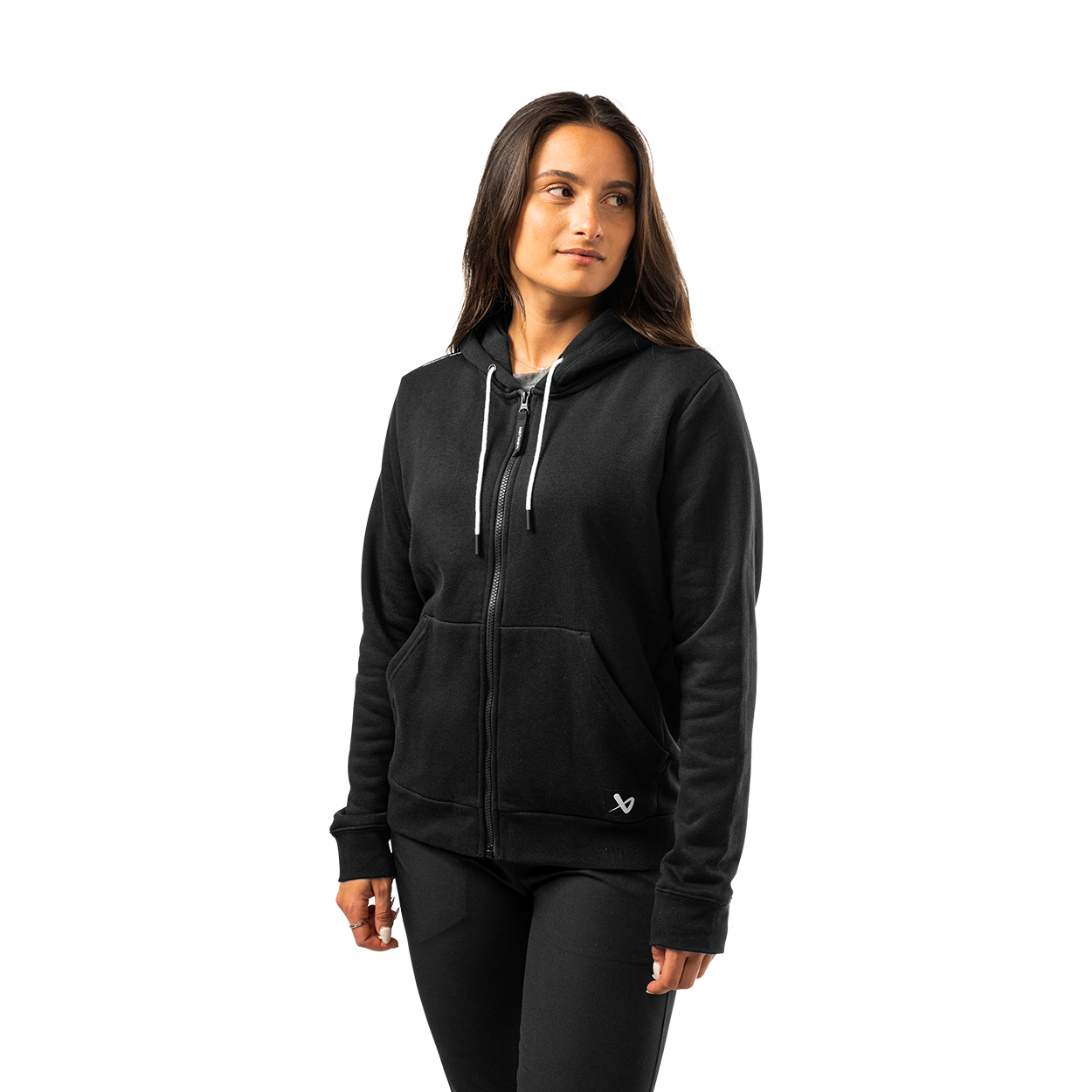 bauer-team-damen-kapuzen-hoodie-full-zip-schwarz image 1
