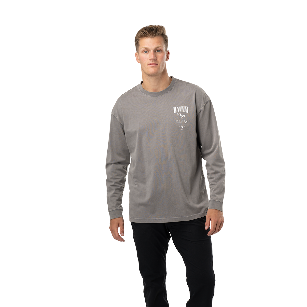 bauer-stacked-acidwash-longsleeve-tee-senior image 1