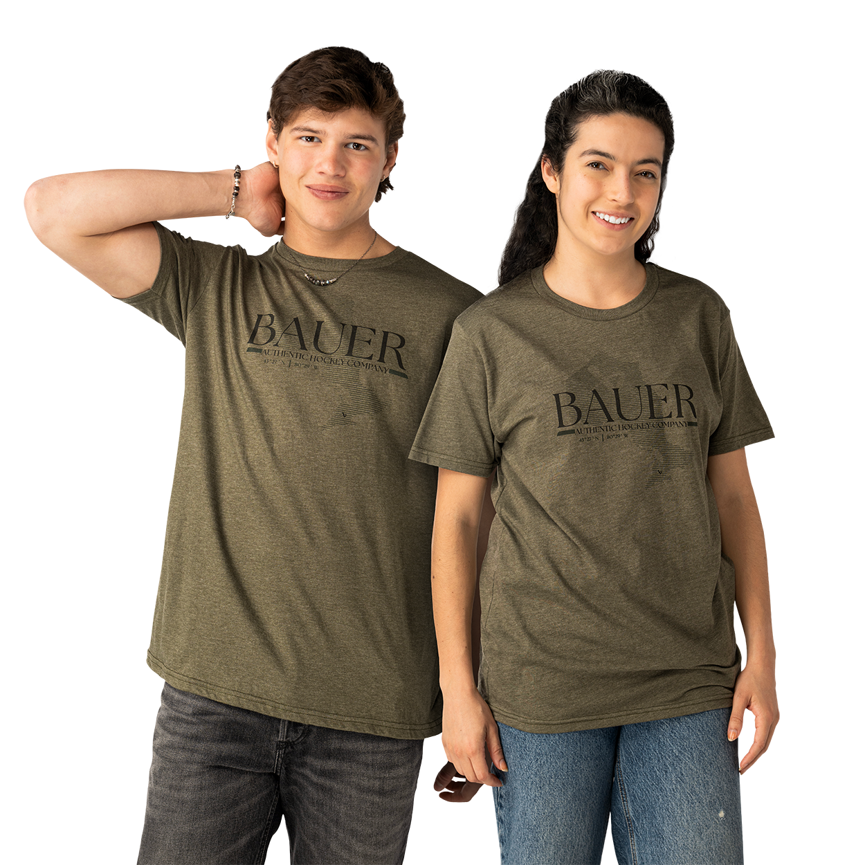bauer-olive-graphic-t-shirt-herren image 1