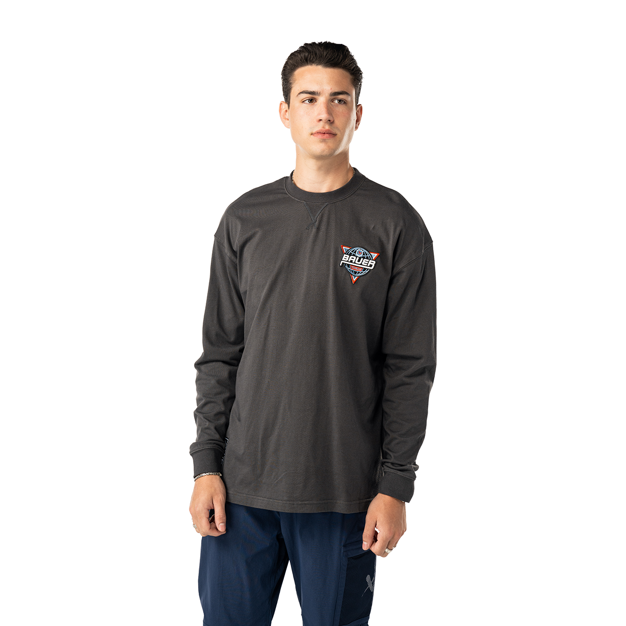 bauer-long-sleeve-retro-tee-herren-langarmshirt-eishockey image 2