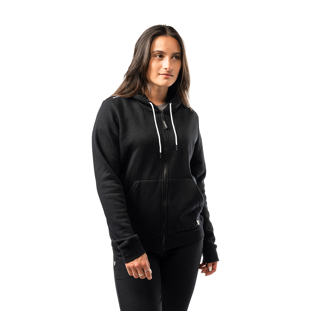 bauer-team-damen-kapuzen-hoodie-full-zip-schwarz image 2